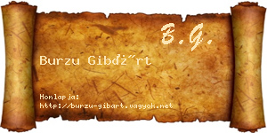 Burzu Gibárt névjegykártya